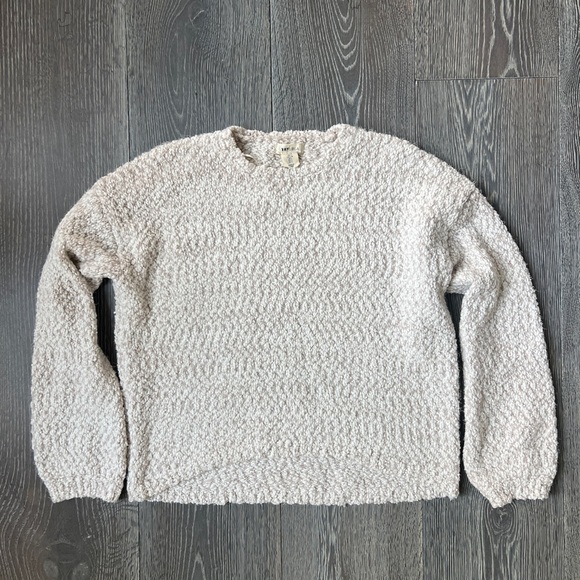 Yes Lola cream and tan crewneck sweater. Women’s size large - Picture 1 of 8